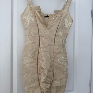 Zara Cream Embroidered Dress